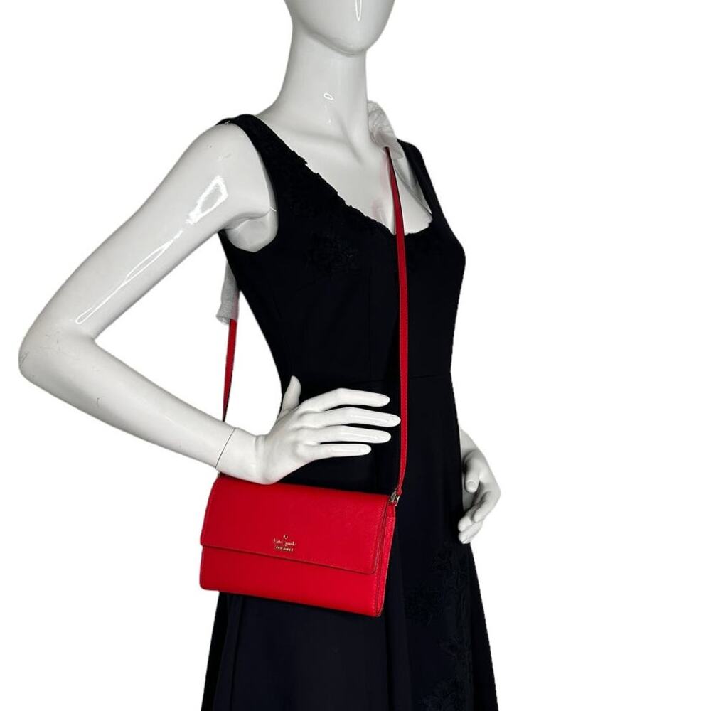 Kate Spade Cameron  Red Crossbody Wallet Bag New
